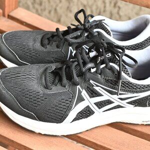 ASICS Gel-Contend 7 Shoes Women's Size 10 Black White Running Sneakers
